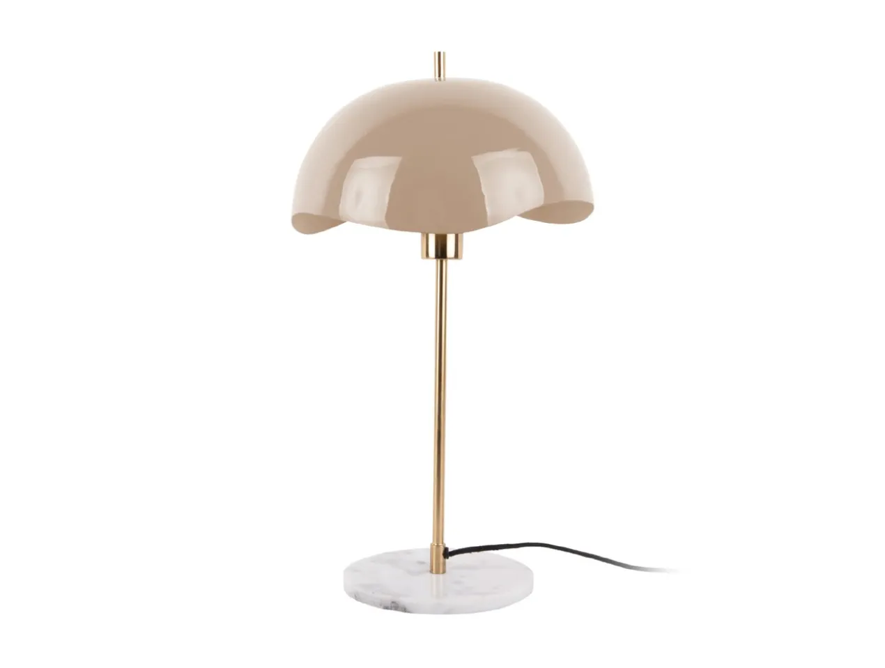 Table lamp Waved Dome enamel soft brown
