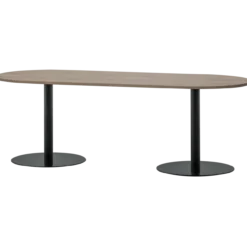 Tablo eettafel ovaal vl 220x90cm pebble grey/zwart [fsc]