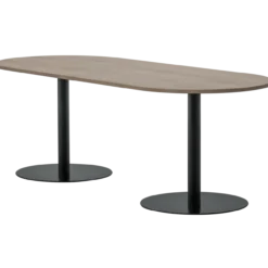 Tablo eettafel ovaal vl 220x90cm pebble grey/zwart [fsc]