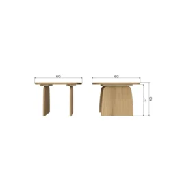 Tablo salontafel 60 cm eiken mystic brown [fsc]