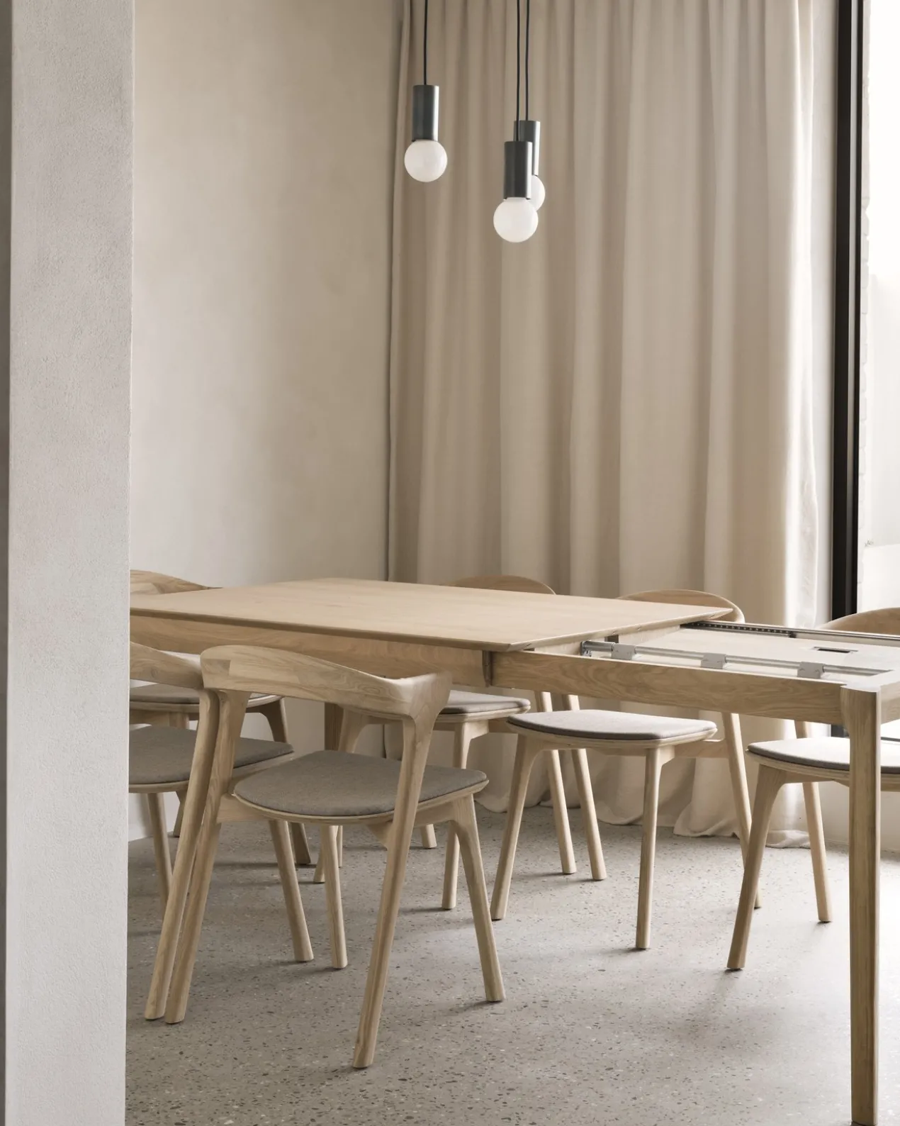 Tafel Bok eiken - uitschuifbaar - 120/180 - geolied