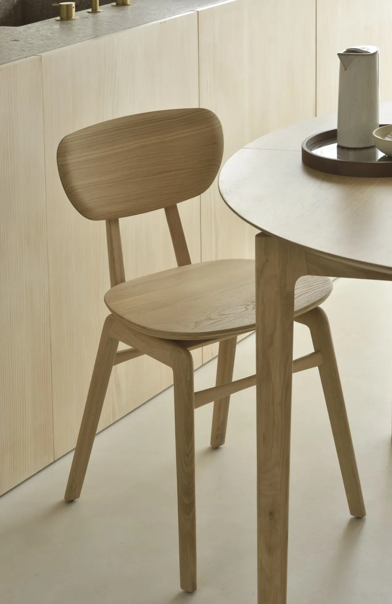 Tafel Bok - rond - uitschuifbaar 129/179 - eiken