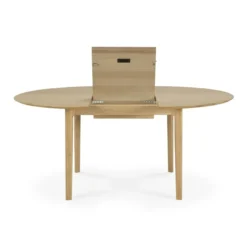 Tafel Bok - rond - uitschuifbaar 129/179 - eiken