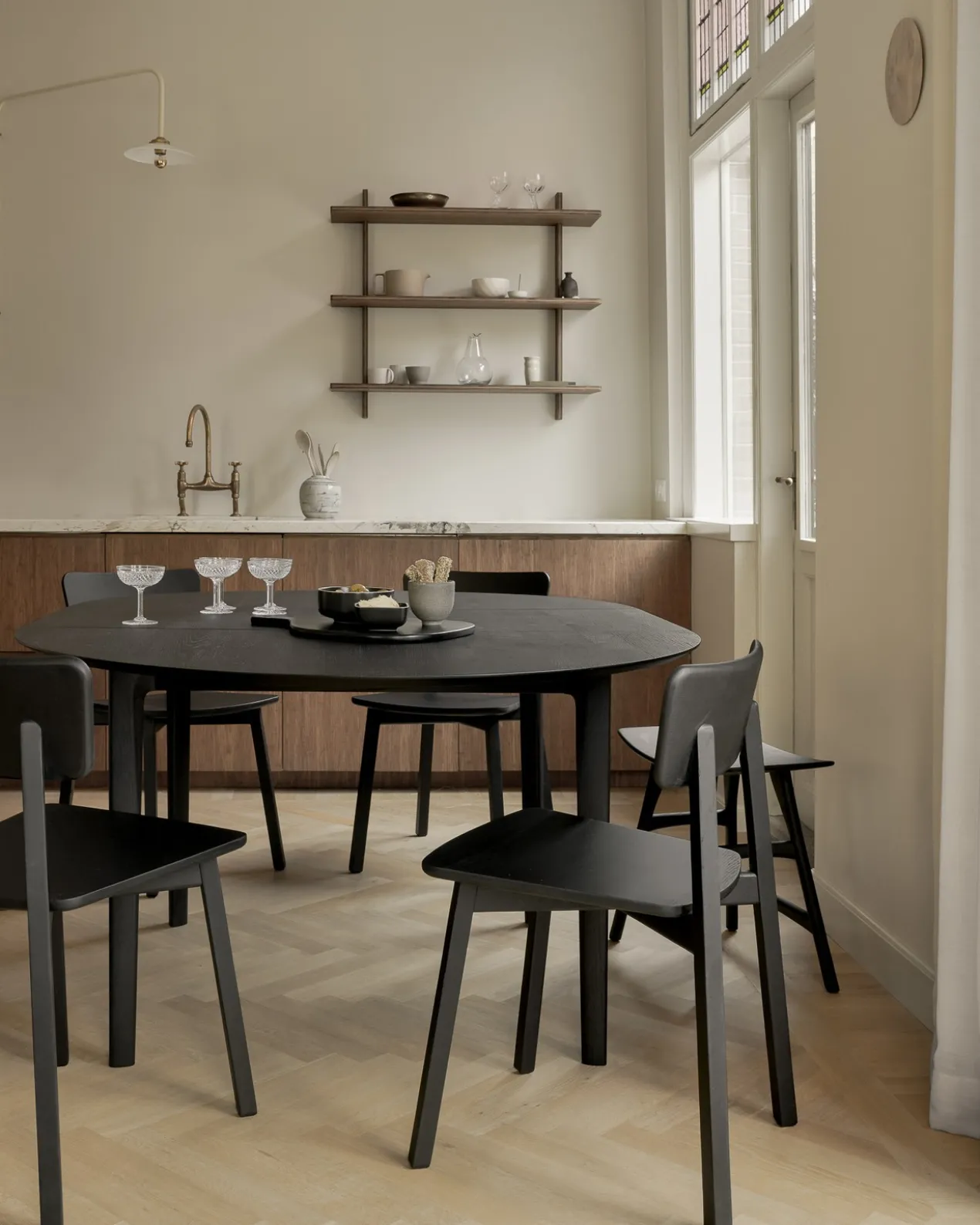 Tafel Bok - rond - uitschuifbaar 129/179 - eiken