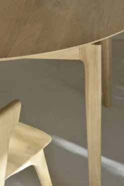 Tafel Bok - rond - uitschuifbaar 129/179 - zwart eiken