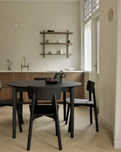 Tafel Bok - rond - uitschuifbaar 129/179 - zwart eiken
