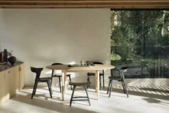 Tafel Bok - rond - uitschuifbaar 129/179 - zwart eiken
