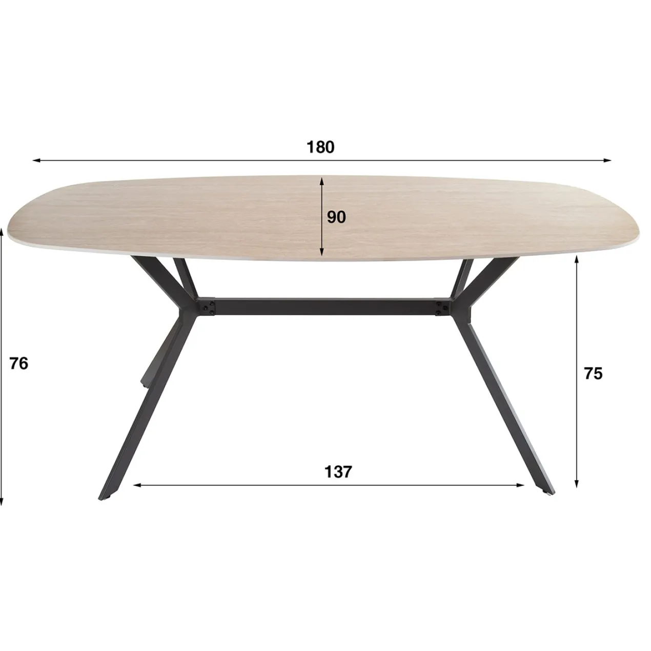 Tafel Deens Ovaal Limestone