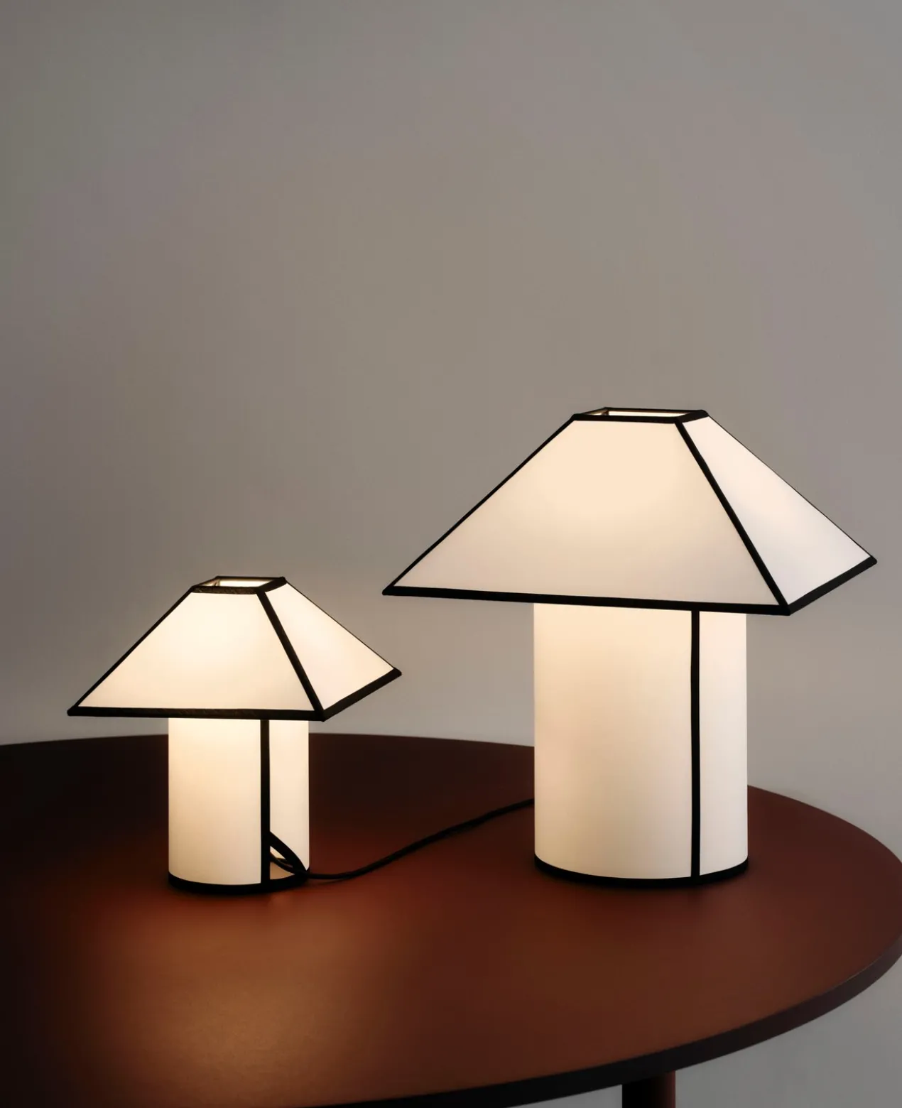 Tafellamp Ava Pyramid 450 white