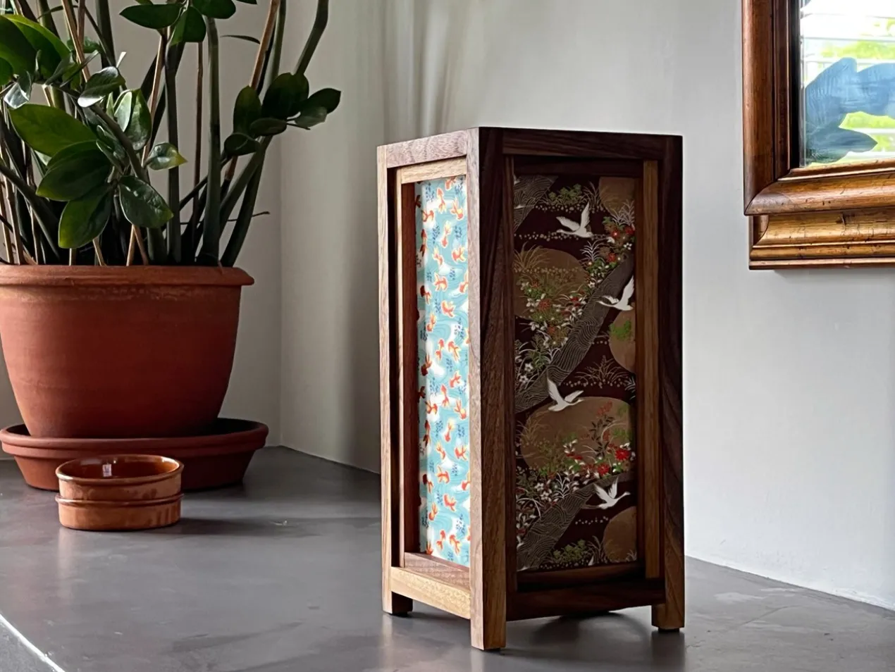 Tafellamp Chiba walnut