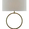 Tafellamp Devon medium bronze + kap Ovaal 45x30x25cm Bouclé blanc ( witte binnenkant )