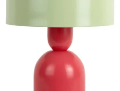 Tafellamp Double Funky - Scarlet rood & zachtgroen
