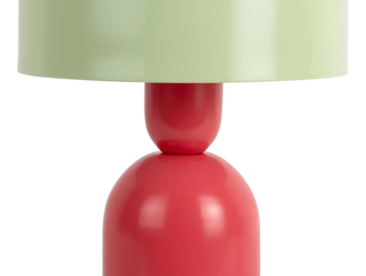Tafellamp Double Funky - Scarlet rood & zachtgroen