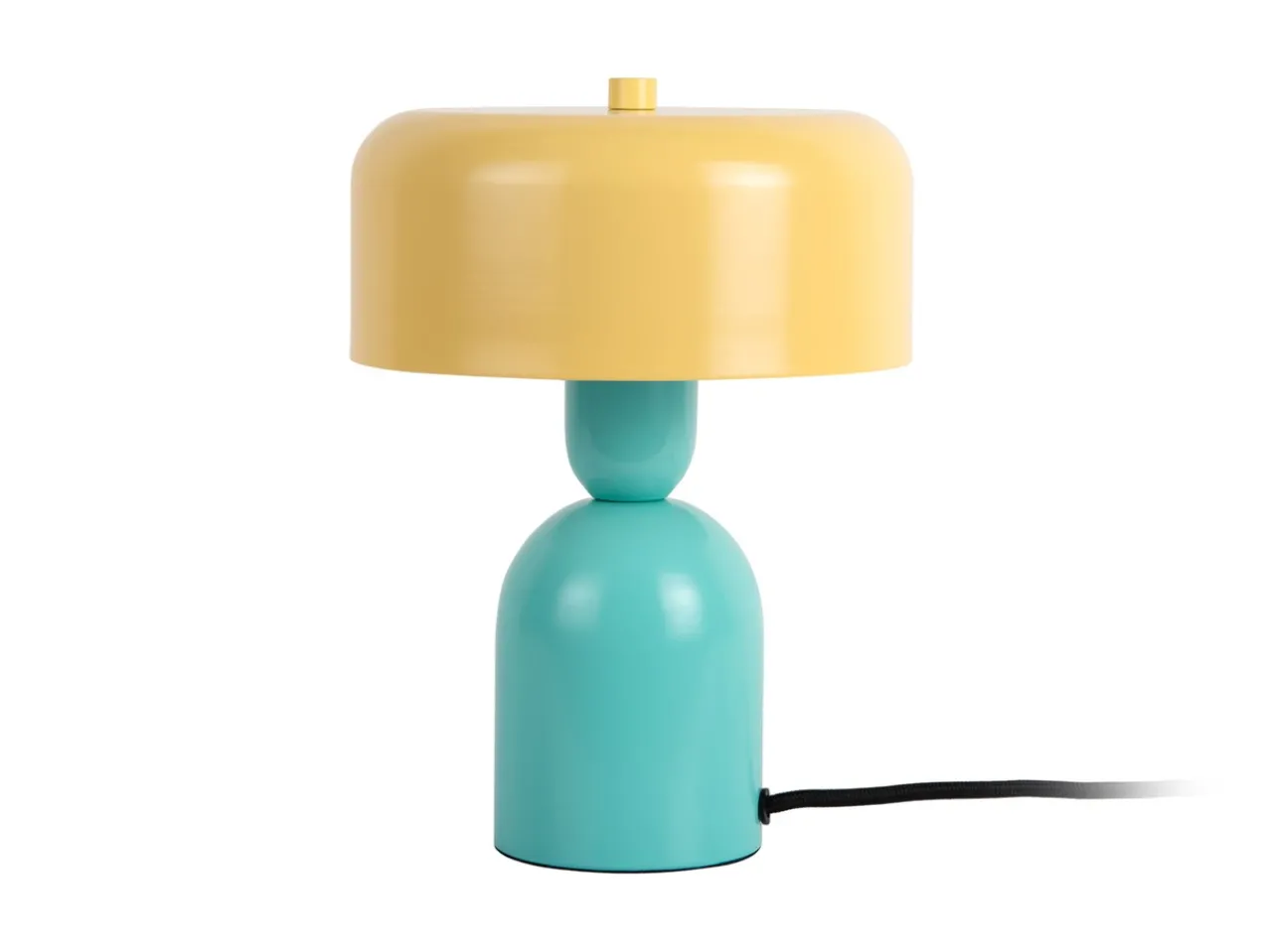 Tafellamp Double Funky - Turquoise blauw & zachtgeel