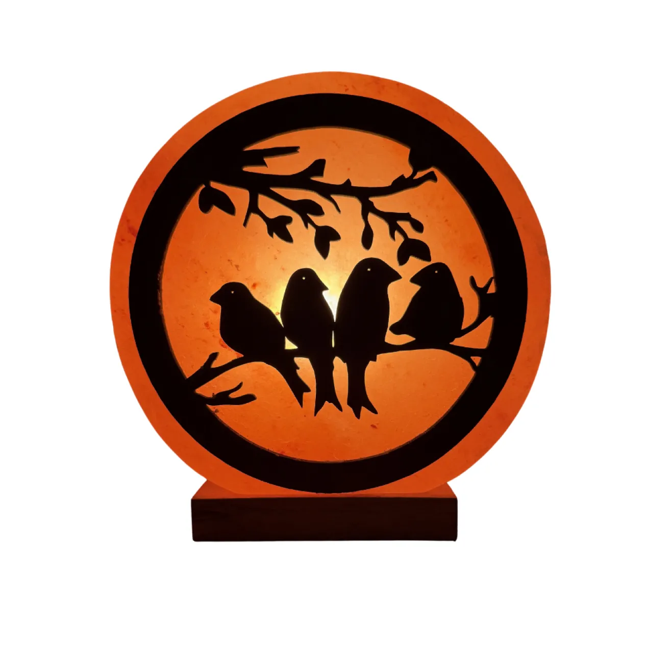 Tafellamp 3D zoutlamp vogels