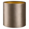 Tafellamp Firenze bronze Large + kap Cilinder 25x25x25cm Fendi velours earth