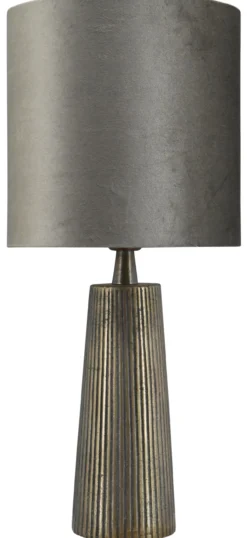 Tafellamp Firenze bronze Large + kap Cilinder 25x25x25cm Fendi velours earth