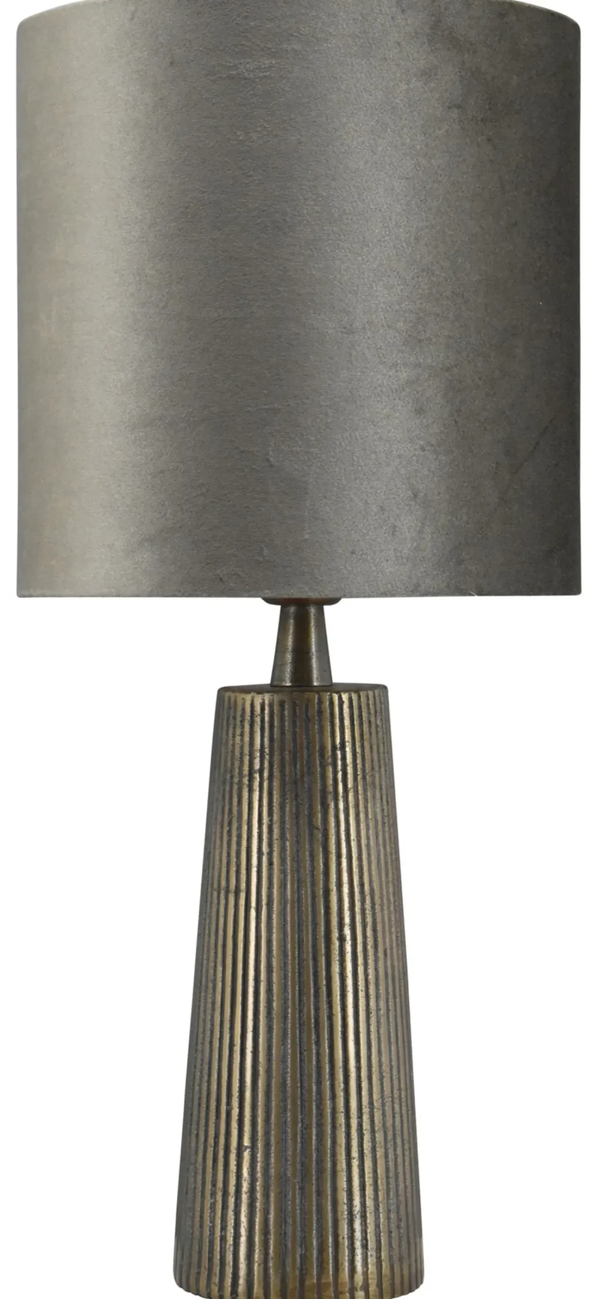 Tafellamp Firenze bronze Large + kap Cilinder 25x25x25cm Fendi velours earth