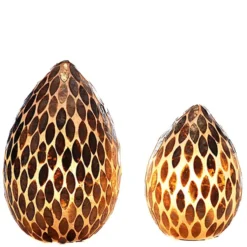 Tafellamp gold capiz flower 40 cm