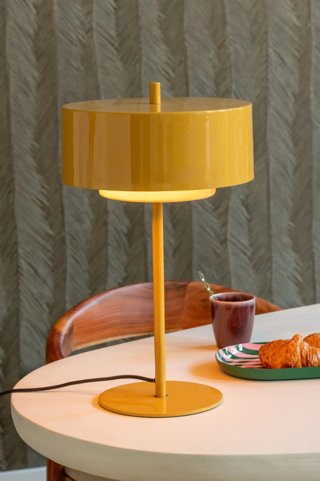 Tafellamp Grato Anillo ochre yellow/soft yellow