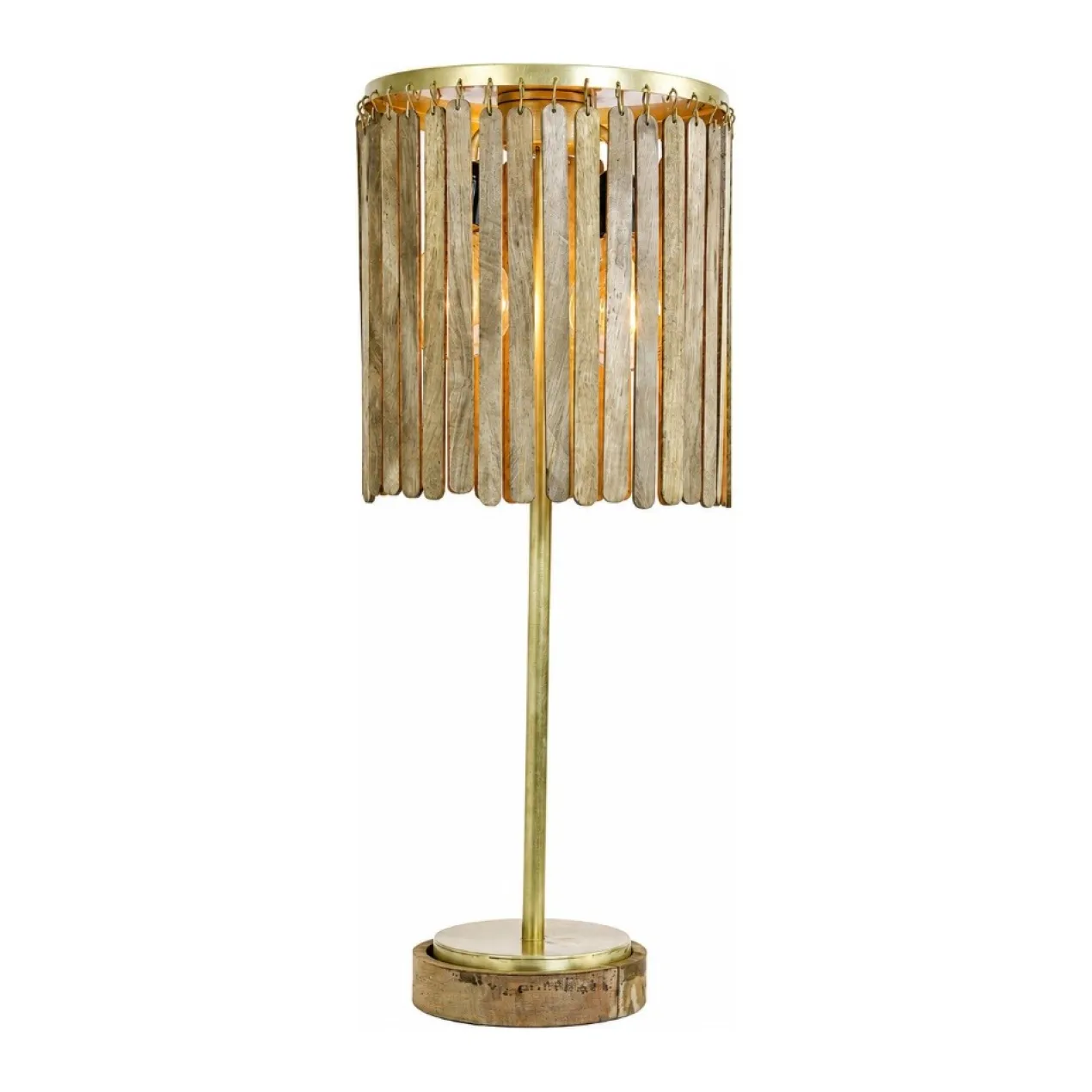 Tafellamp Gularo bruin/goud
