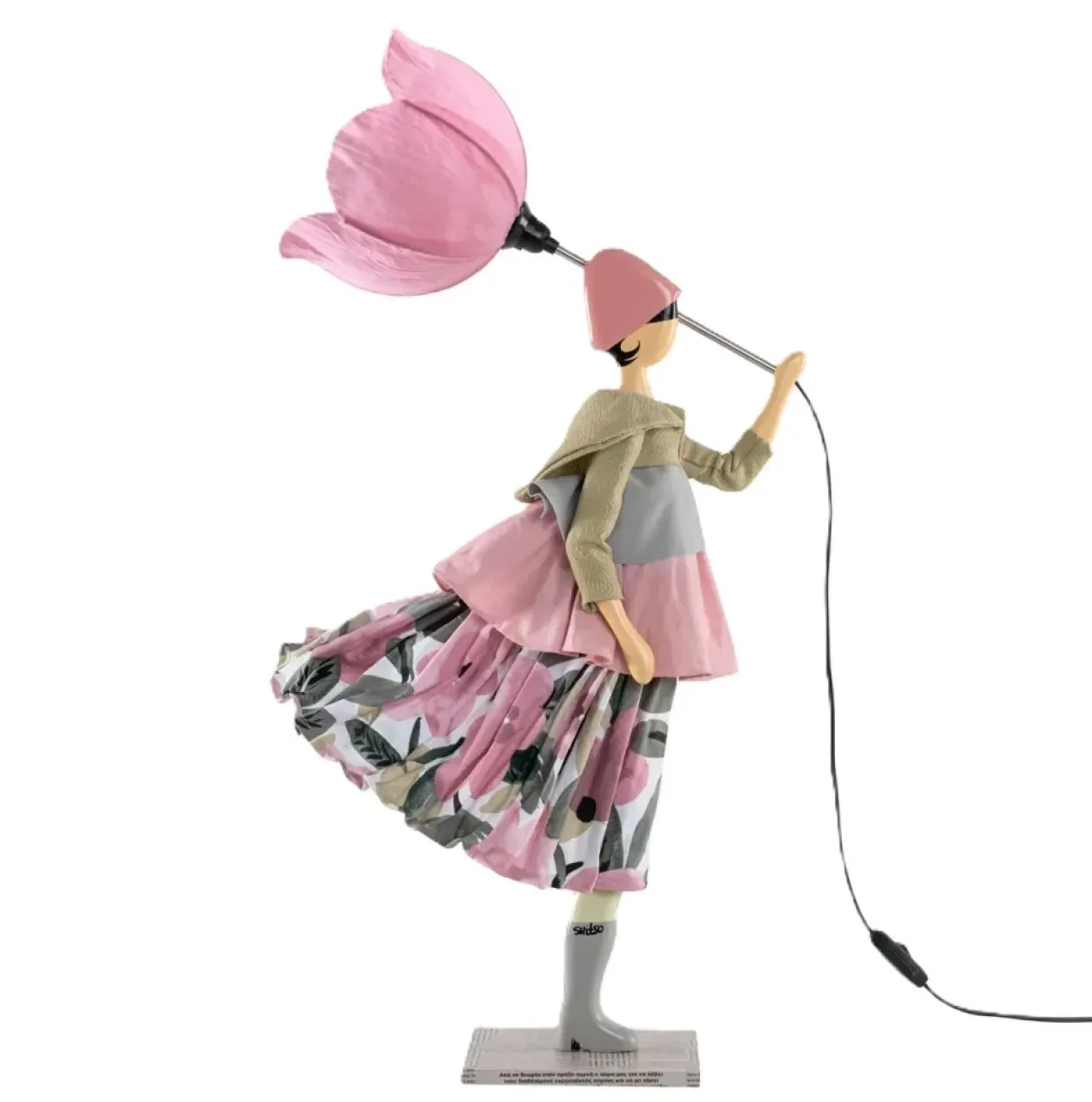 Tafellamp handgemaakt blooming girl Fabienne 85 cm
