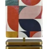 Tafellamp Pizzo retro brons small + kap balk 25x13x25cm - Retro color