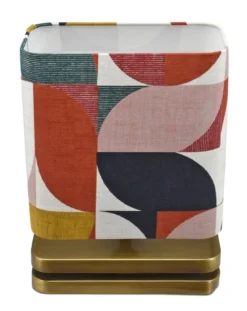 Tafellamp Pizzo retro brons small + kap balk 25x13x25cm - Retro color