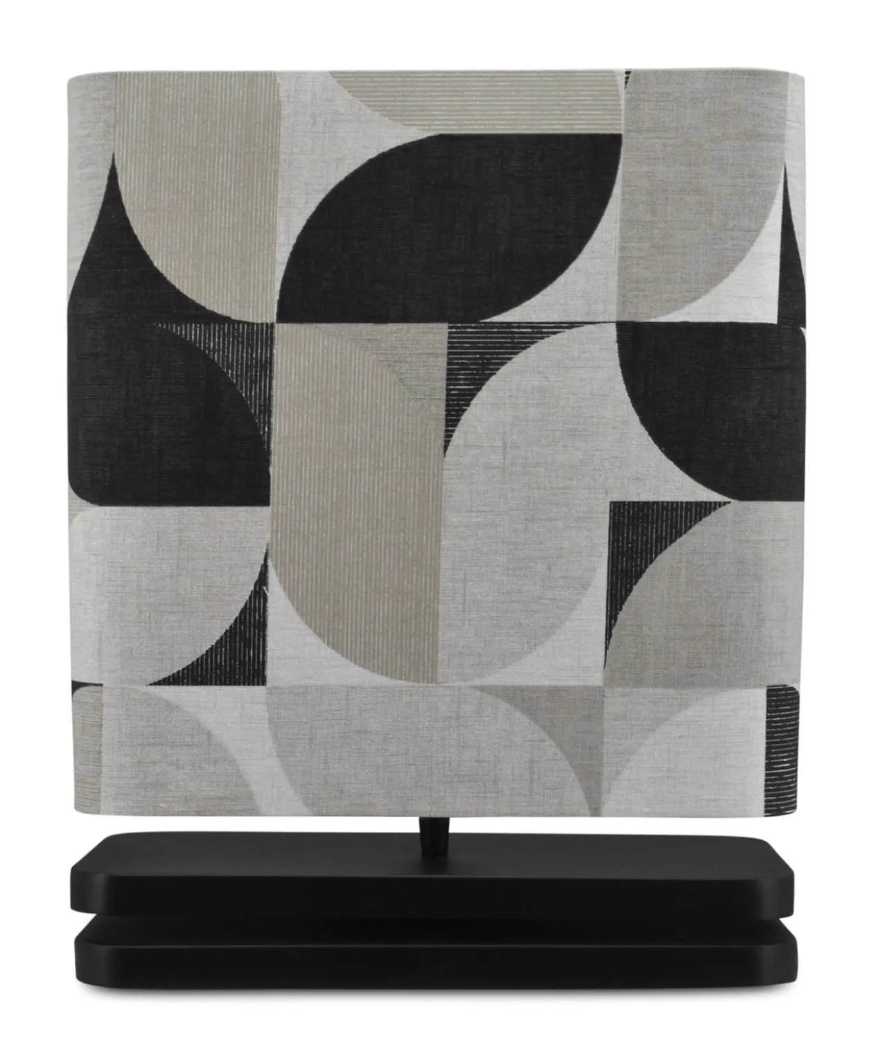 Tafellamp Pizzo retro zwart medium + kap balk 35x16x35cm - Retro antraciet