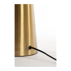 Tafellamp Pleat mat wit glas en goud 53 cm