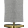 Tafellamp Rimini small brons + kap Linnen naturel