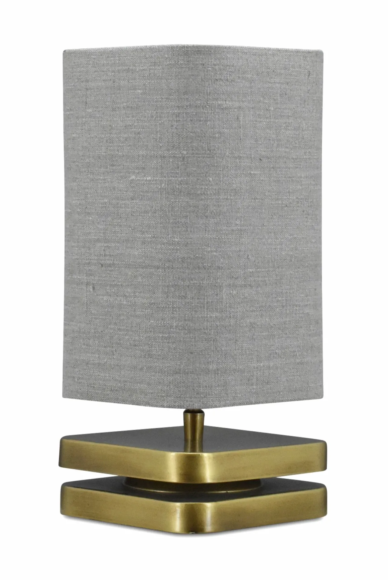 Tafellamp Rimini small brons + kap Linnen naturel