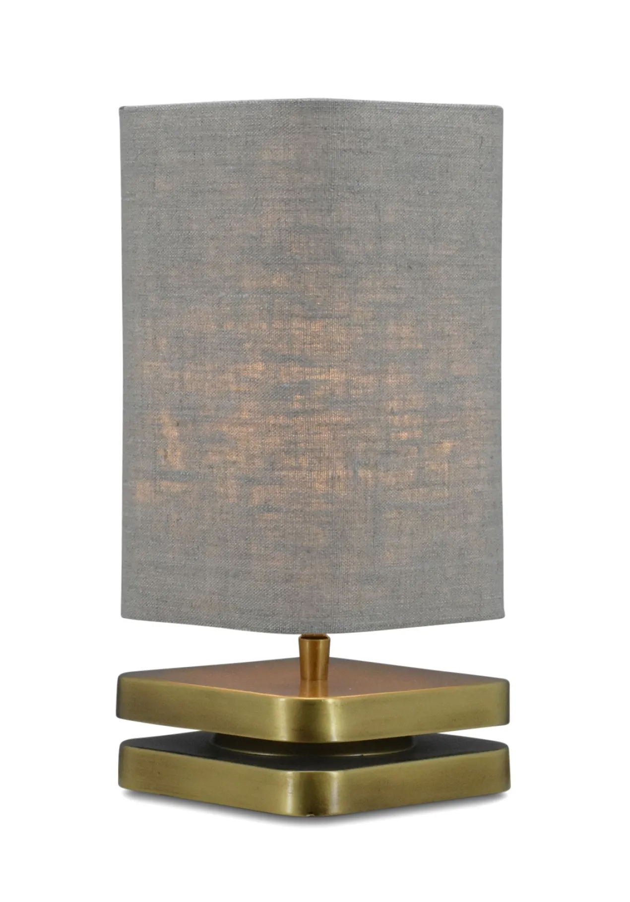 Tafellamp Rimini small brons + kap Linnen naturel
