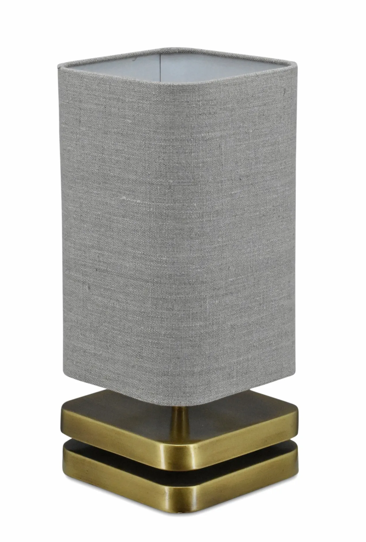 Tafellamp Rimini small brons + kap Linnen naturel