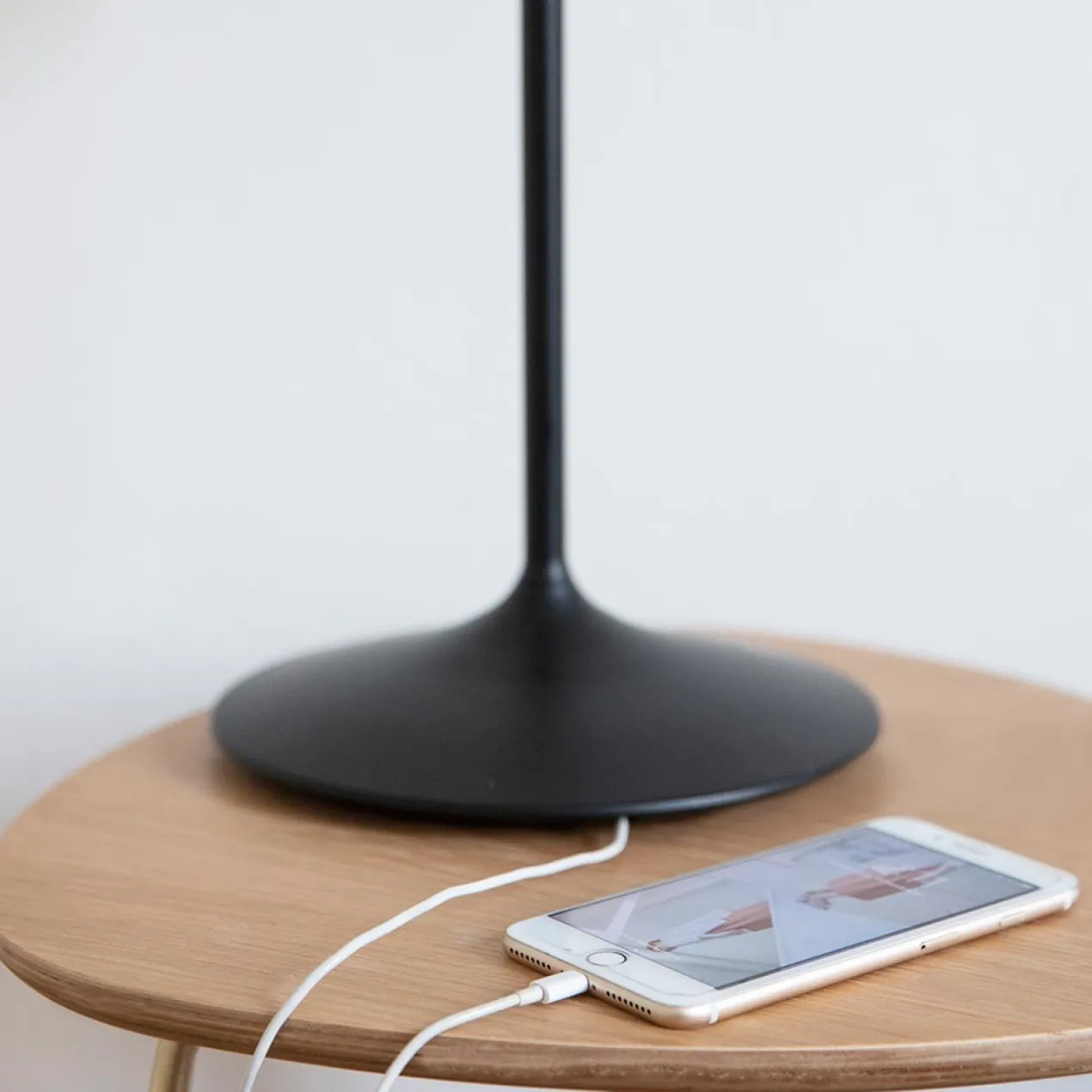 Tafellamp standaard Sante - met usb aansluiting Zwart