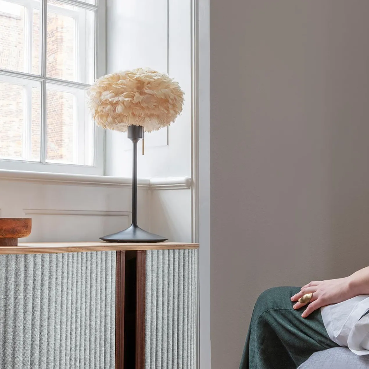 Tafellamp standaard Sante - met usb aansluiting Zwart