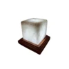 Tafellamp USB zoutlamp vierkant wit