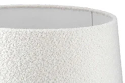 Tafellamp Veneto klein brons + kap 30/30/20 Bouclé blanc ( witte binnenkant )