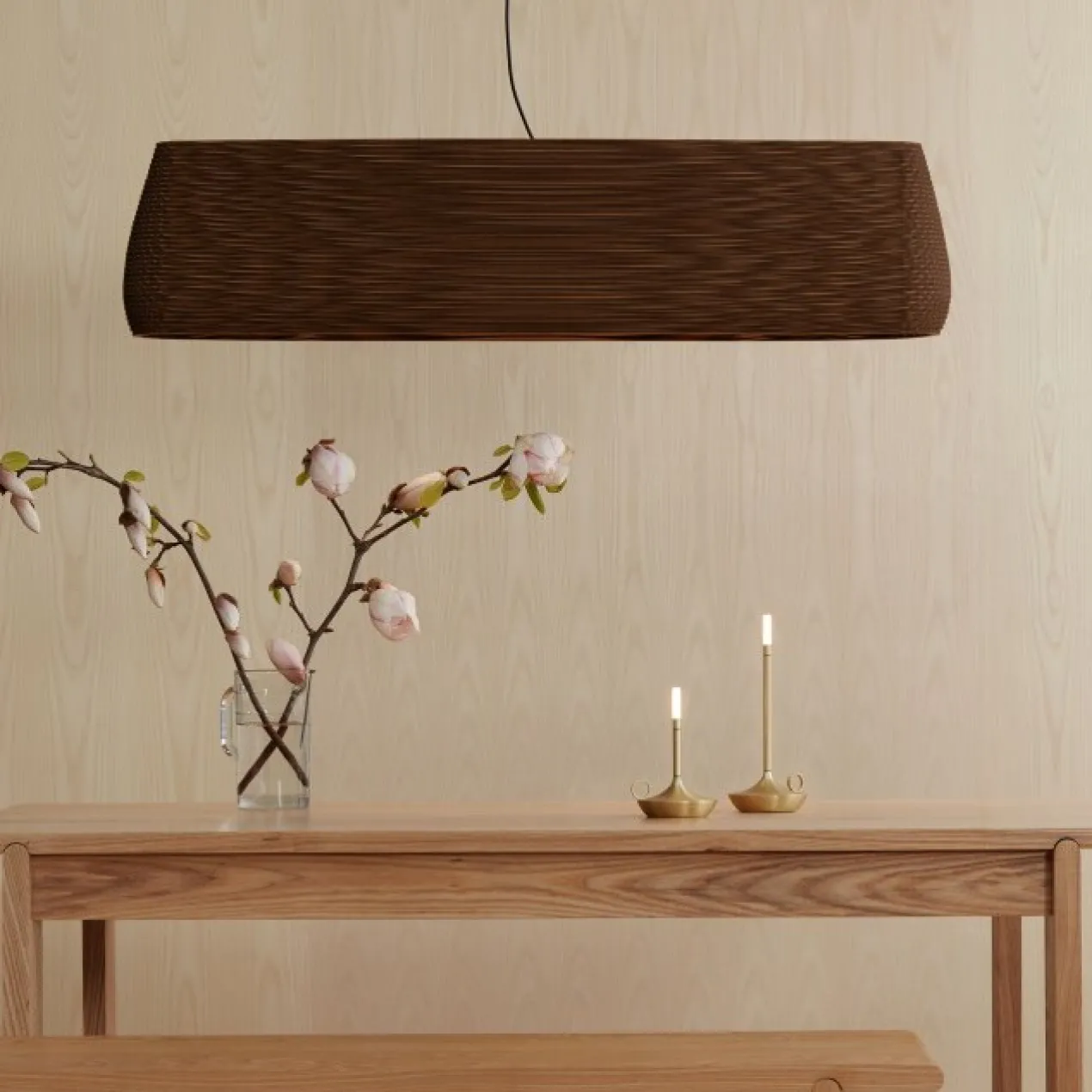 Tafellamp Wick S LED oplaadbaar messing