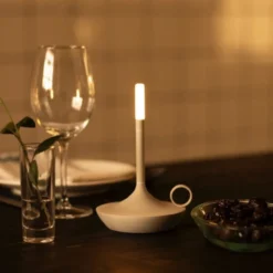 Tafellamp Wick S LED oplaadbaar mist gray