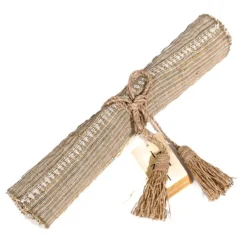 Tafelloper Vetiver 200x35 cm beige/geelgoud
