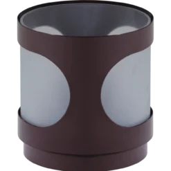 Tavo windlichten metaal/glas bruin - set van 2