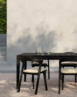 Teak Bok tuintafel - zwart - 162x80