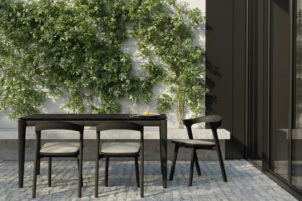 Teak Bok tuintafel - zwart - 250x100
