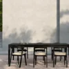 Teak Bok tuintafel - zwart - 300x110