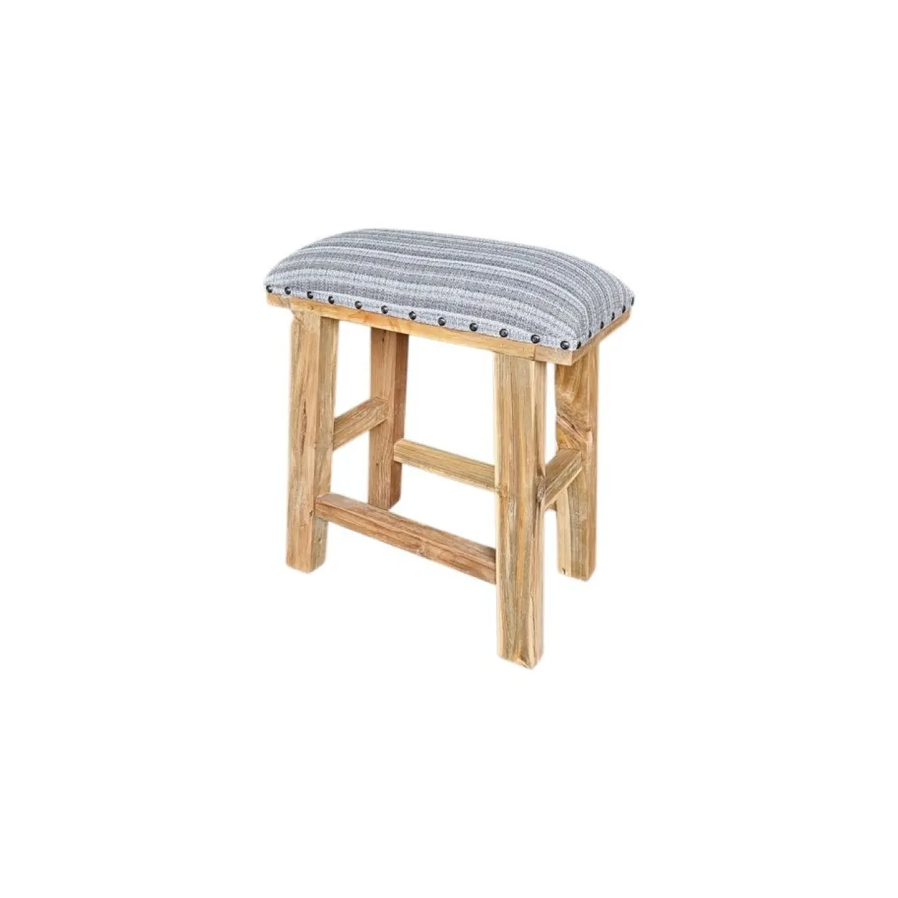 Teakhouten Krukje 40cm - Naturel - Kussen