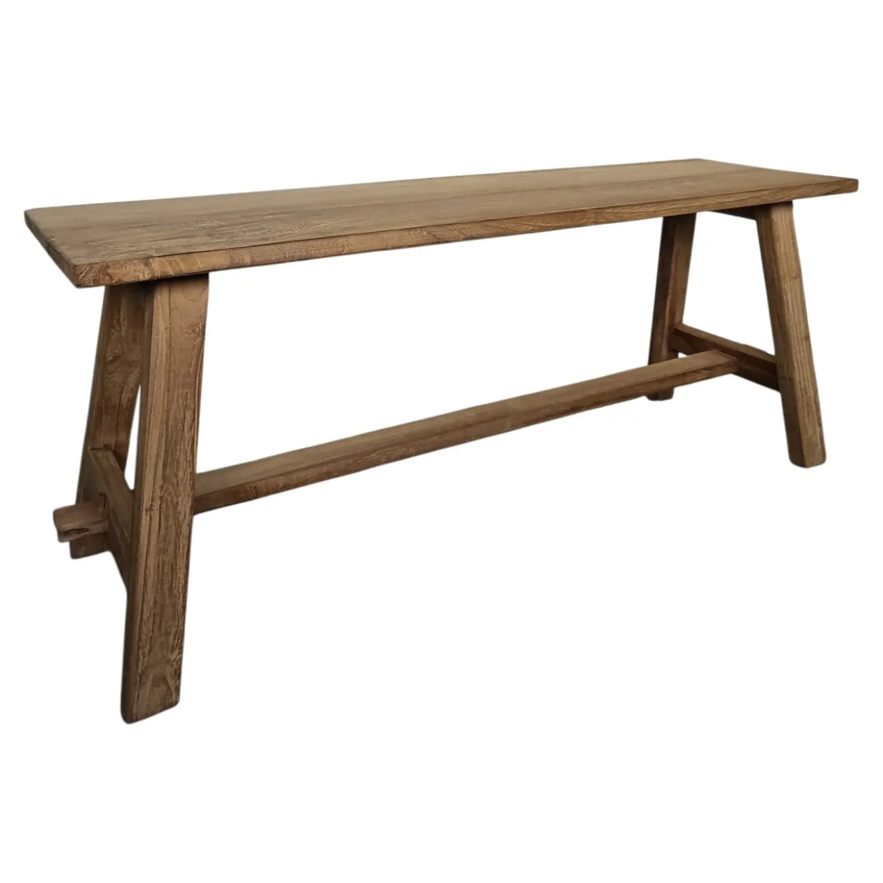 Teakhouten krukje 110 cm naturel