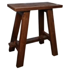 Teakhouten krukje 40 cm walnoot