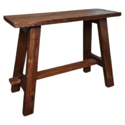 Teakhouten krukje 60 cm walnoot
