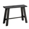 Teakhouten krukje 60 cm zwart